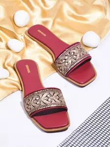 Anouk Women Embellished Open Toe Flats