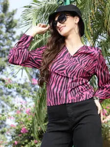 Sera Floral Print Wrap Top