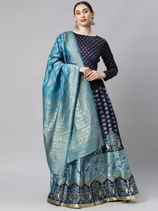 DIVASTRI Semi-Stitched Lehenga & Unstitched Blouse With Dupatta