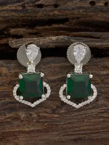 Kushal's Fashion Jewellery Rose-Gold Embellished Bridal White Zircon Classic Studs