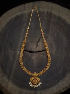 Kushal's Fashion Jewellery Gold-Plated Artificial Beaded Statement Antique Necklace