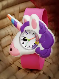 Stoln Girls Pink Unicorn Shaped Dial Analog Watch 18714-1-G-20010277