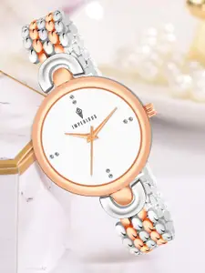 Imperious- The Royal Way Women Embellished Dial & Stainless Steel Bracelet Style Straps Analogue Chronograph Watch