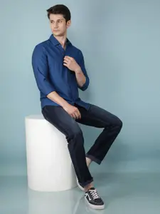 Crimsoune Club Men Classic Slim Fit Opaque Casual Shirt