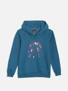 Allen Solly Junior Boys Printed Hooded Sweatshirt