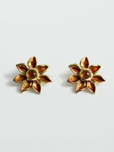 MANGO Floral Shaped Drop Earrings