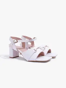 Carlton London Women Block Heels Sandals with Buckles
