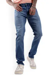 WROGN Men Comfort Slim Fit Mid-Rise Light Fade Jeans