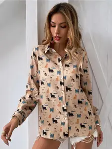 Stylecast X Slyck Women Comfort Opaque Printed Casual Shirt