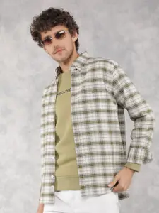 Crimsoune Club Men Classic Slim Fit Opaque Checked Casual Shirt