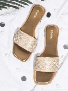 Anouk Women Embroidered Open Toe Flats