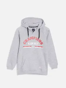 Allen Solly Junior Boys Printed Hooded Sweatshirt
