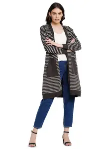 Global Republic Women Striped Longline Shrug