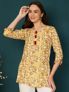 AKIMIA Floral Printed Pure Cotton Kurti