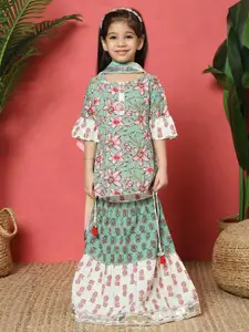 Readiprint Girls Printed Ready to Wear Lehenga & Blouse With Dupatta