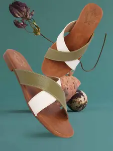 Denill Women Colourblocked Open Toe Flats