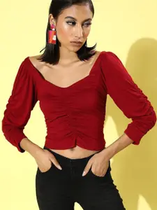 Sera Sweetheart Neck Puff Sleeve Crop Top