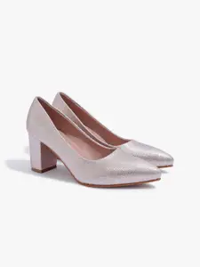 Carlton London Women Textured Party Block heels Pumps
