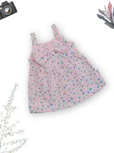 MeeMee Girls Floral Printed A-Line Dress