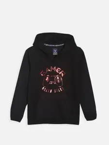 Allen Solly Junior Boys Printed Hooded Sweatshirt