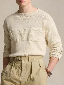 Polo Ralph Lauren Self Designed Natural NYC Cotton-Linen Sweater