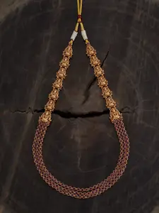 Kushal's Fashion Jewellery Gold-Plated Antique Necklace