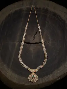 Kushal's Fashion Jewellery Gold-Plated Cubic Zirconia Statement Necklace