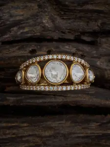 Kushal's Fashion Jewellery Kundan Stone Studded Finger Ring