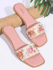 Anouk Women Embroidered Open Toe Flats
