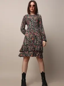 ONLY Floral Printed Layered A-Line Dress