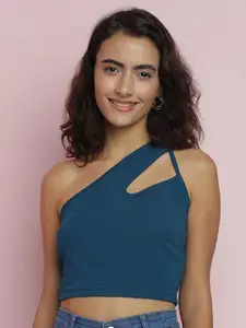 Kotty Women Solid One Shoulder Top