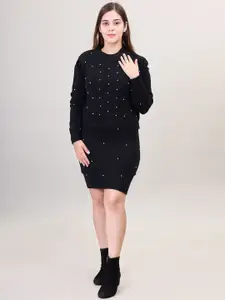 Camey Pure Wool Sweater With Skirt