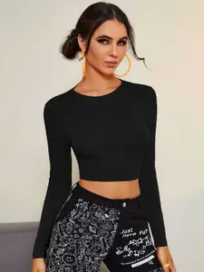 Kotty Women Solid High Neck Top