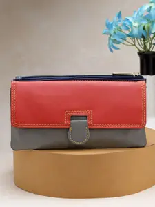 LaFille Women Zip Detail PU Two Fold Wallet