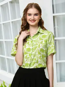 Popwings Women Standard Floral Opaque Printed Casual Shirt