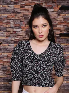 Sera Women Floral Printed V-Neck Top