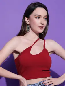 Kotty Women Solid One Shoulder Top