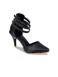 VALIOSAA Slim Heeled Pumps with Buckles