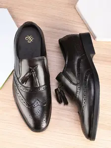 House of Pataudi Men Leather Brogues Formal Shoes