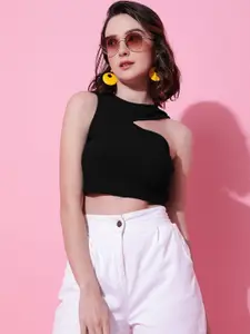 Kotty Women Solid High Neck Top