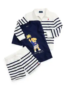 Polo Ralph Lauren Boys Multi Striped Spa Terry Cotton Quarter-Zip Sweatshirt
