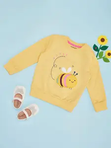 Pantaloons Baby Girls Graphic Printed Sweatshirt