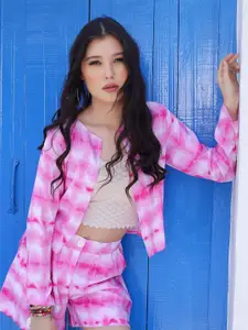 Sera Checked Printed Open Front Shrug