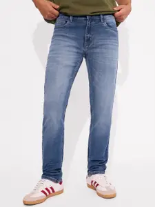 The Souled Store Men Slim Fit Light Fade Cotton Jeans