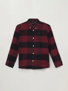 Tommy Hilfiger Boys Buffalo Checks Opaque Checked Casual Shirt