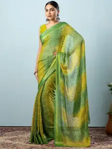 RACHNA Bandhani Printed Saree with Blouse Piece