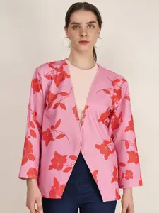 Frolic Rolic Knitted Polyester Floral Print Shrug