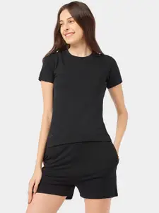 bummer Round Neck Micro Modal T-Shirt With Shorts