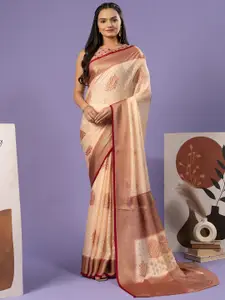 RACHNA Ethnic Motifs Zari Brasso Saree