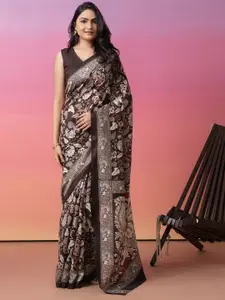 RACHNA Floral Jute Silk Saree
